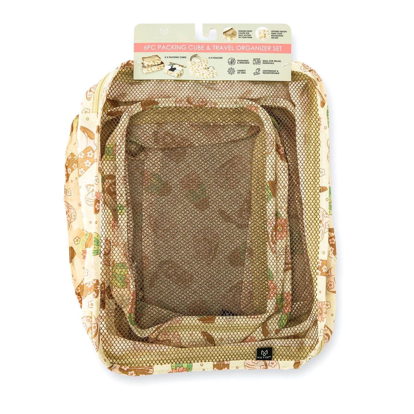 6pc packing cubes & travel organizers set - cowgirl - jetwell.shop