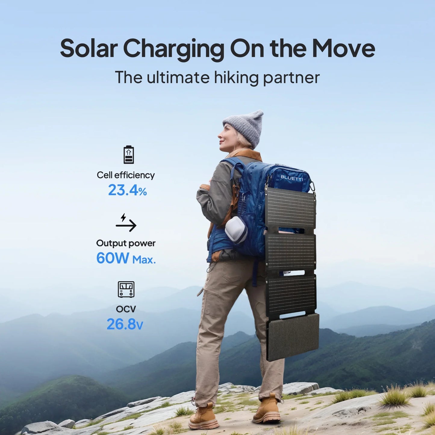 60 watt foldable solar travel charger - azartravelgear