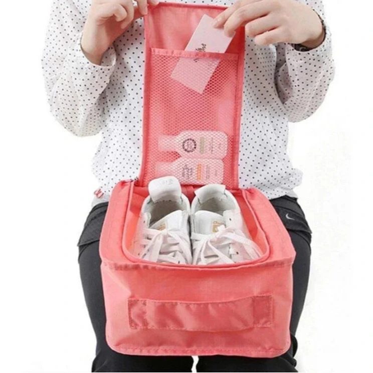 10/5pcs shoes storage bags closet organizer non-woven travel portable bag waterproof pocket clothing classified hanging bag 2025 - azartravelgear