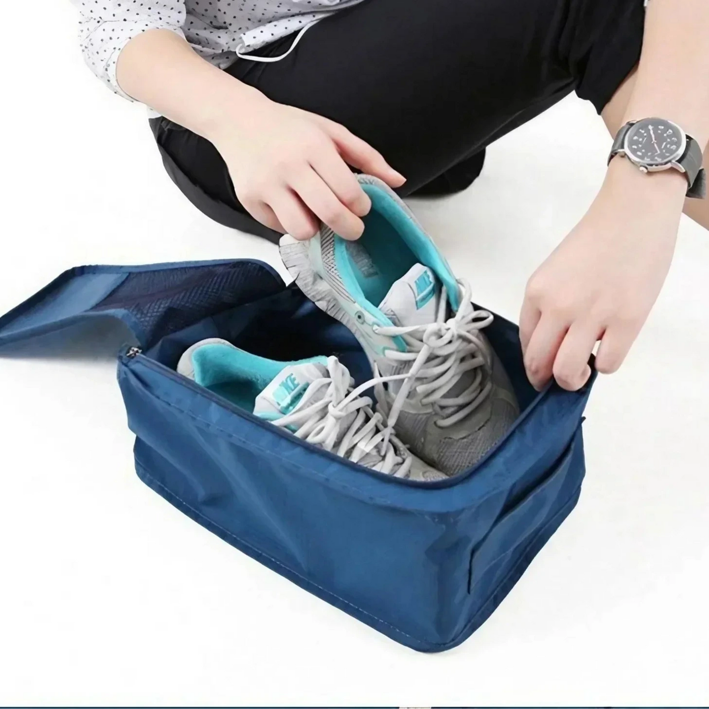 10/5pcs shoes storage bags closet organizer non-woven travel portable bag waterproof pocket clothing classified hanging bag 2025 - azartravelgear