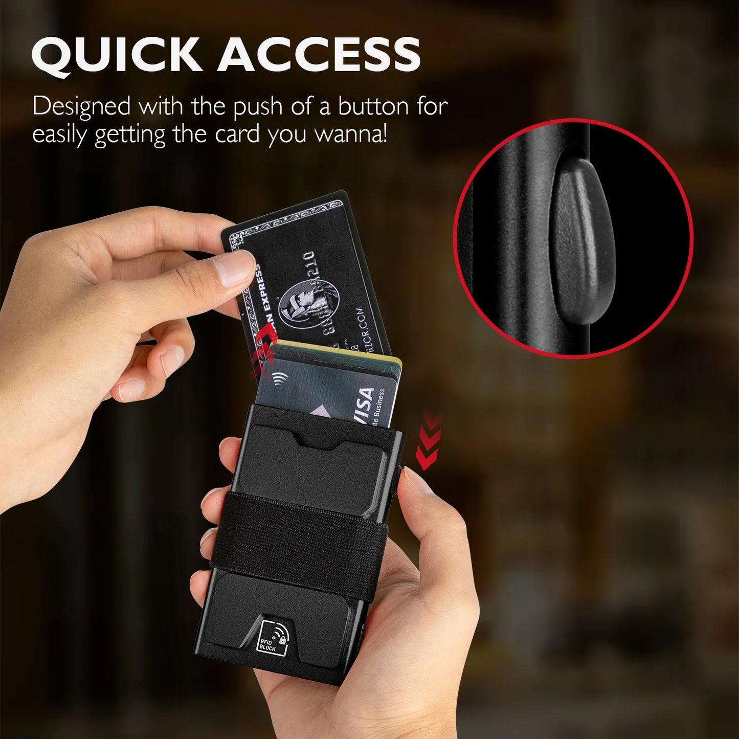 rfid blocking mini metal wallet - azartravelgear