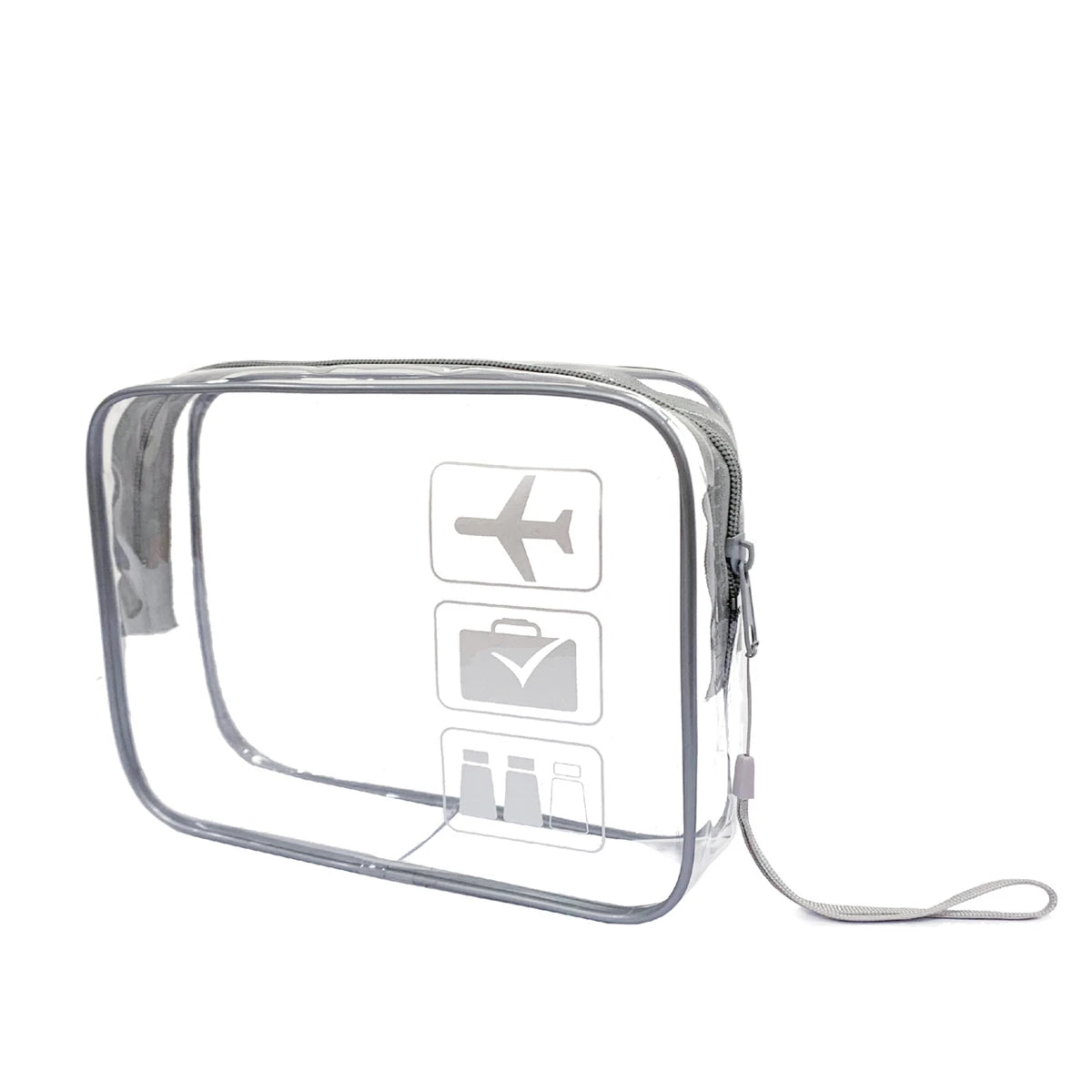 clear waterproof travel makeup bag-transparant toiletry organizer with zipper - azartravelgear