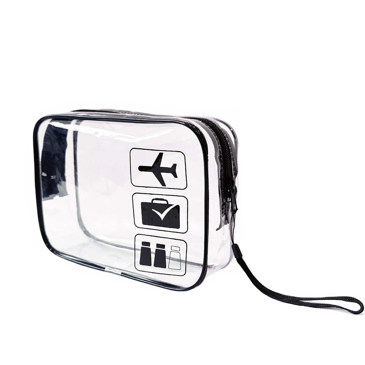 clear waterproof travel makeup bag-transparant toiletry organizer with zipper - azartravelgear