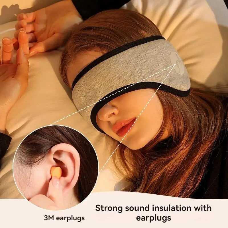 noise-reducing sleep eye mask-soft, adjustable, light-blocking for travel or home - azartravelgear
