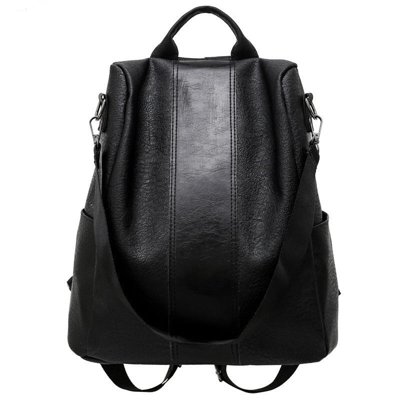 women's solid color large capacity backpack - azartravelgear