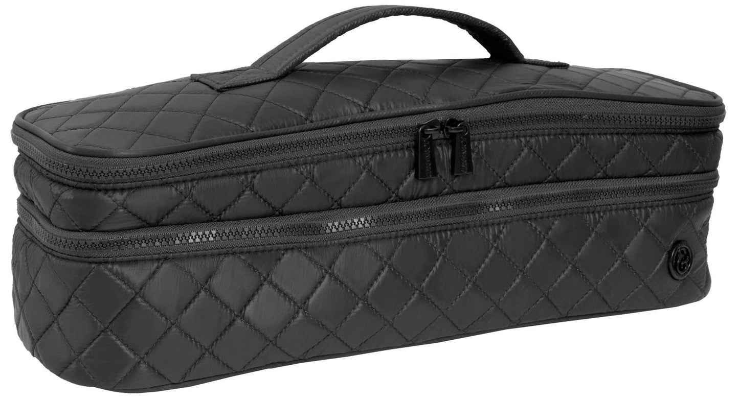 joan & david diamond quilted hair tool zippered travel case - jetwell.shop