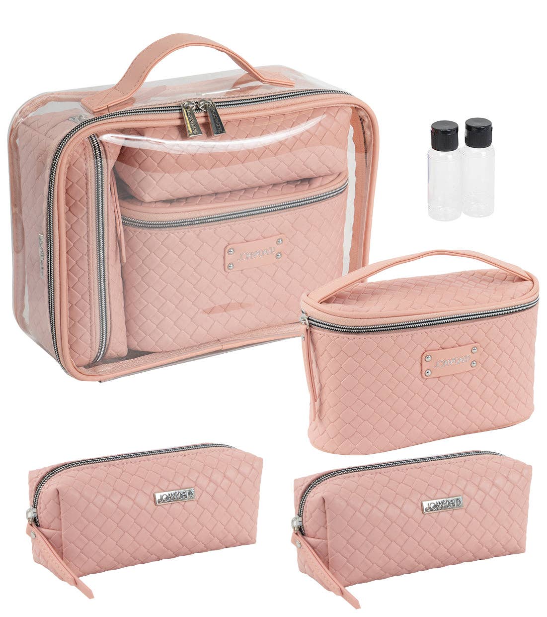 Joan & David Woven 4 Piece Clear Cosmetic Bag Set - Jetwell.shop