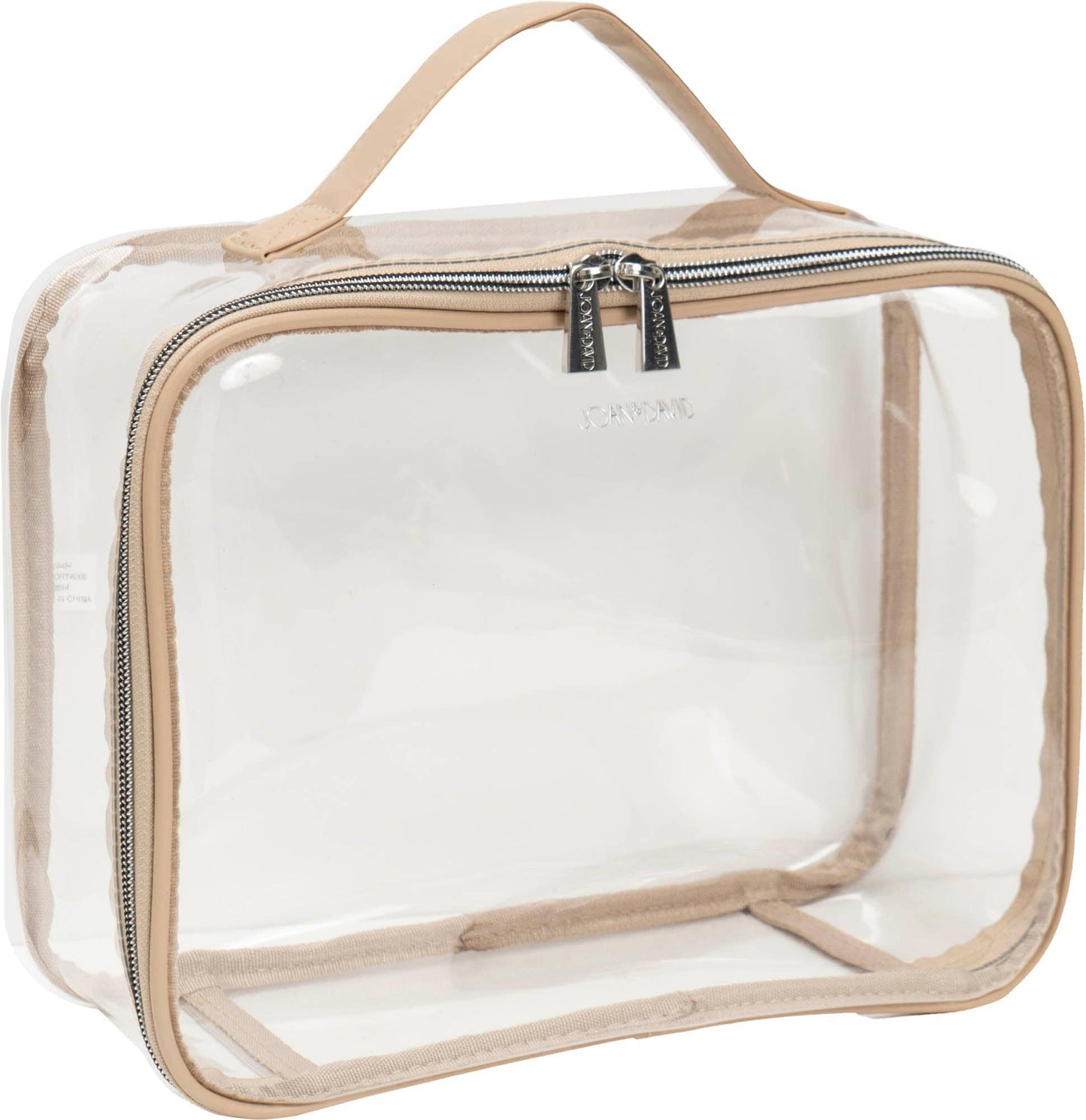 joan & david woven 4 piece clear cosmetic bag set - jetwell.shop