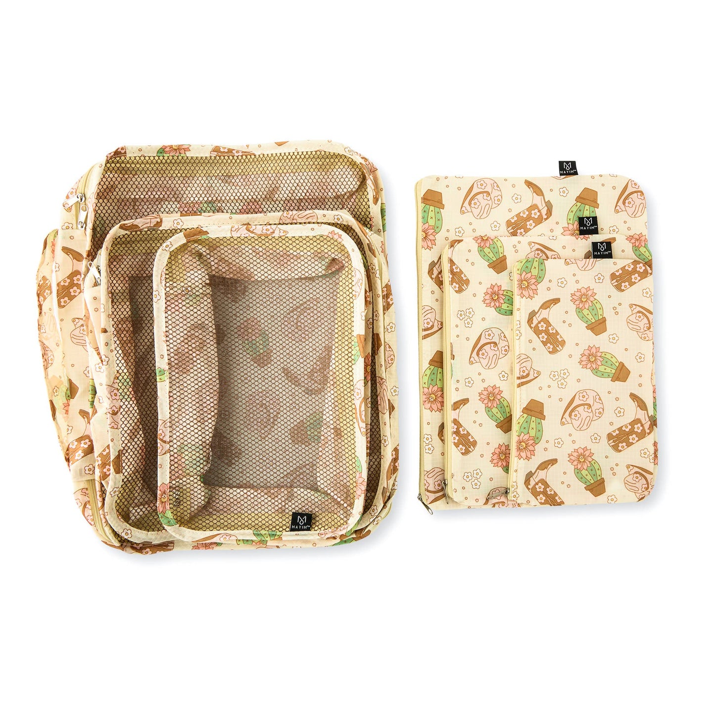 6pc packing cubes & travel organizers set - cowgirl - jetwell.shop