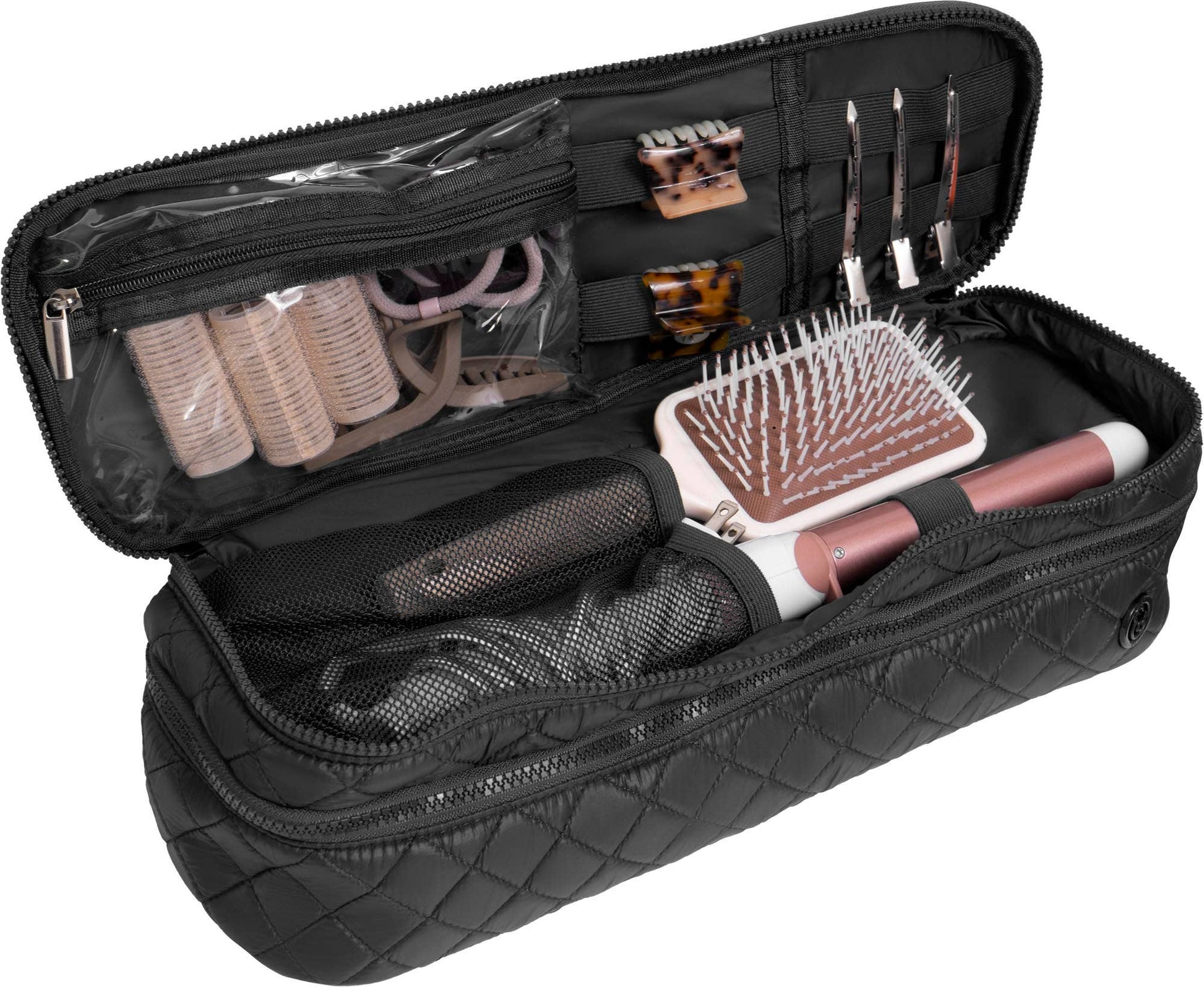 Joan & David Diamond Quilted Hair Tool Zippered Travel Case - Jetwell.shop