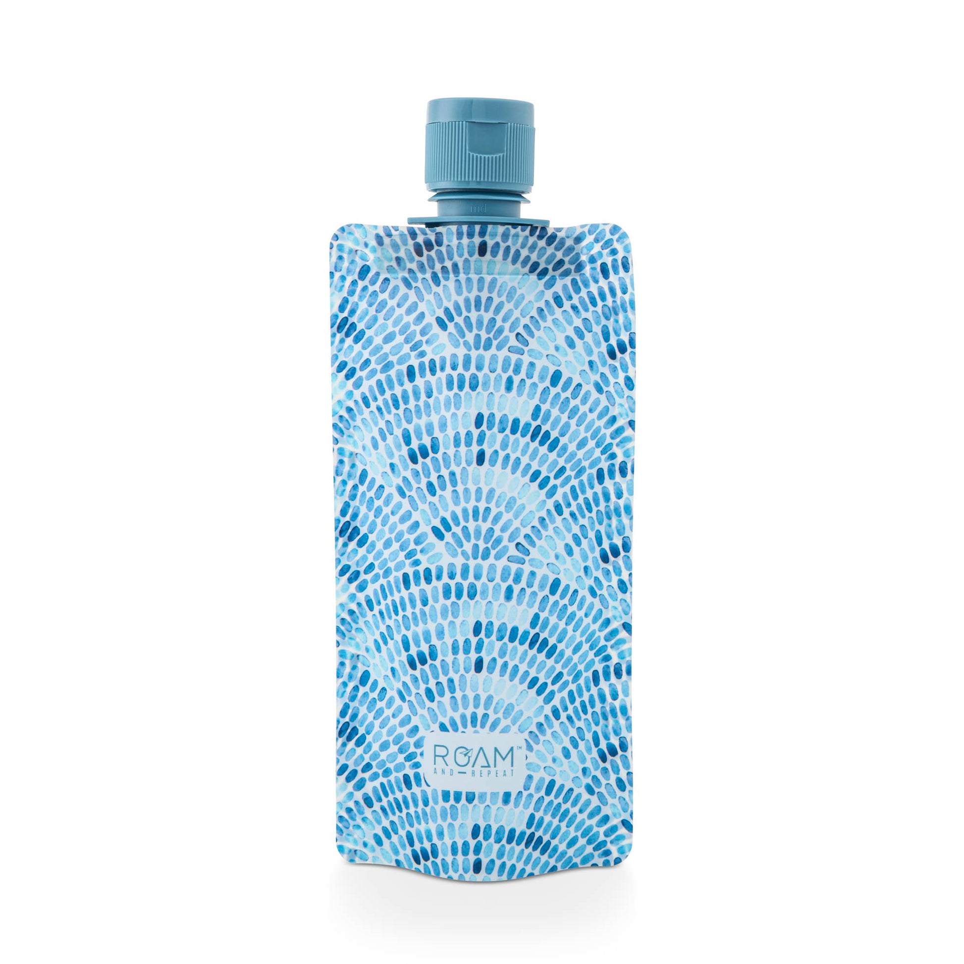 3pc 3oz RR Flat Travel Bottles - Blue Fan Mosaic - Jetwell.shop