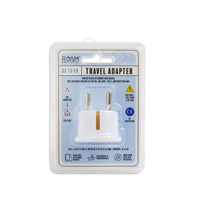 Travel Adapter US/EU - White - Jetwell.shop
