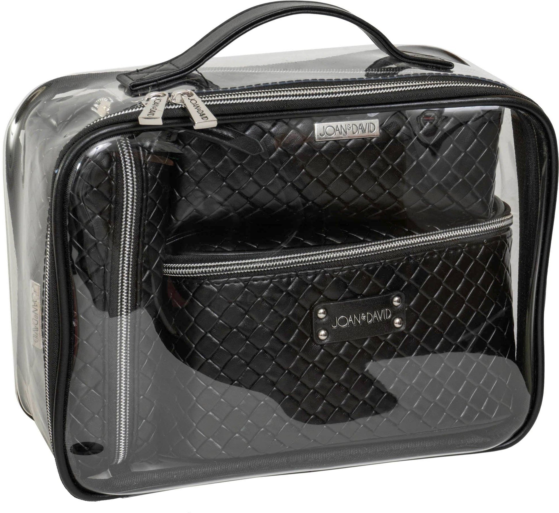 Joan & David Woven 4 Piece Clear Cosmetic Bag Set - Jetwell.shop