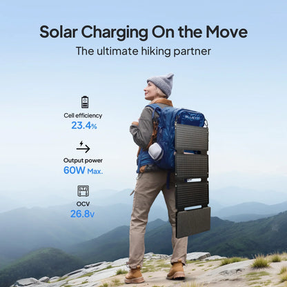 60 Watt Foldable Solar Travel Charger - AzarTravelGear