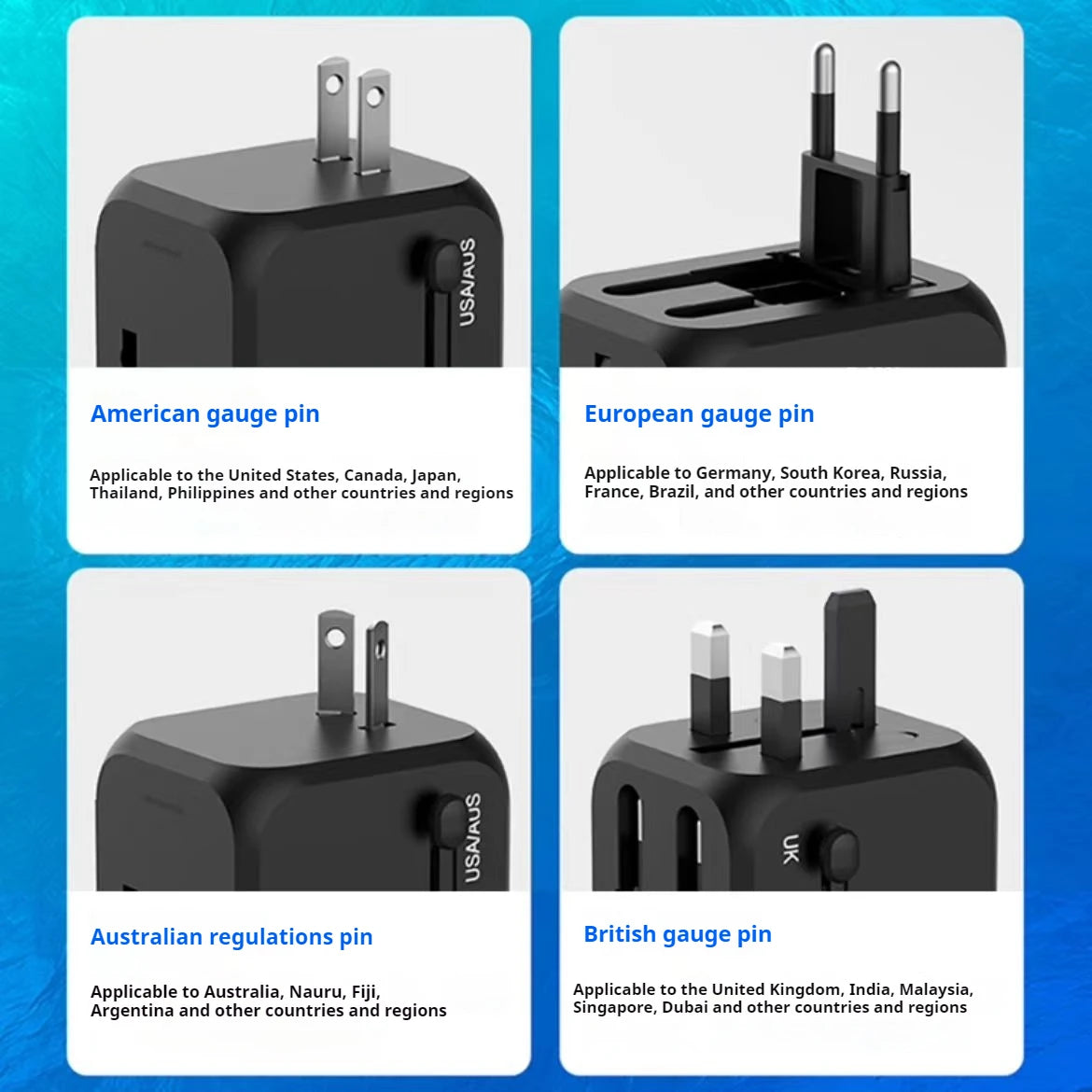 Universal Travel Power Adapter - AzarTravelGear