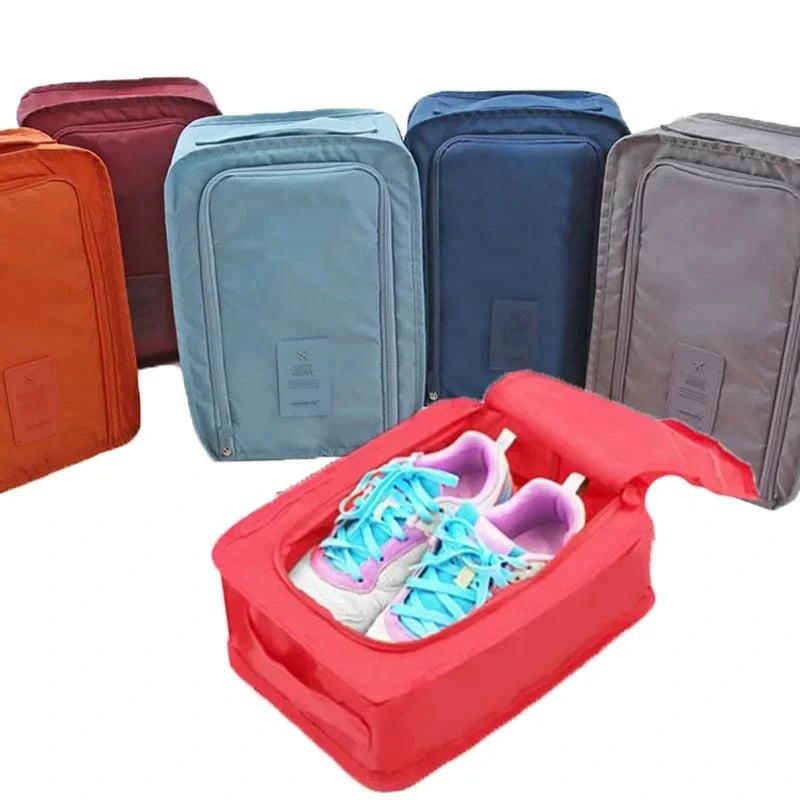 10/5pcs shoes storage bags closet organizer non-woven travel portable bag waterproof pocket clothing classified hanging bag 2025 - azartravelgear