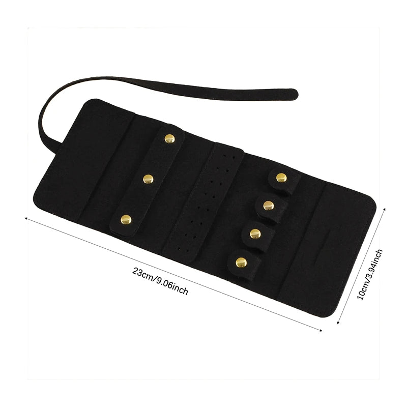 Travel Jewelry Box Portable Foldable Jewelry Box Roll For Jewelry Bracelet Ring Necklaces Earring Storage Bag For Travel Bags - AzarTravelGear