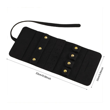 Travel Jewelry Box Portable Foldable Jewelry Box Roll For Jewelry Bracelet Ring Necklaces Earring Storage Bag For Travel Bags - AzarTravelGear