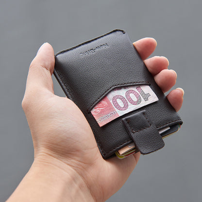 Genuine Leather Wallet Men's Card Holder Thin Cowhide - AzarTravelGear