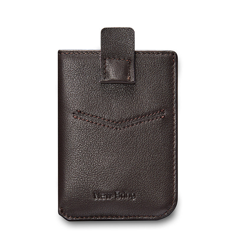 genuine leather wallet men's card holder thin cowhide - azartravelgear