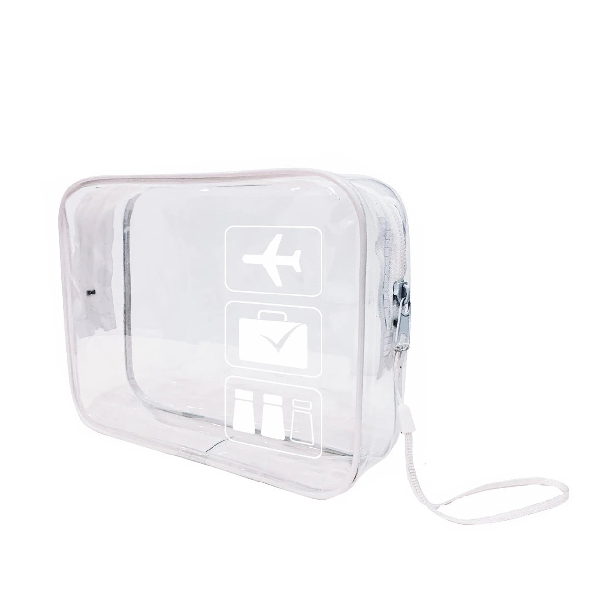 clear waterproof travel makeup bag-transparant toiletry organizer with zipper - azartravelgear