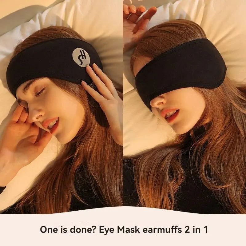 noise-reducing sleep eye mask-soft, adjustable, light-blocking for travel or home - azartravelgear