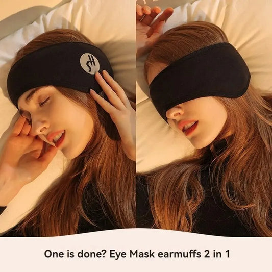 Noise-Reducing Sleep Eye Mask-Soft, Adjustable, Light-Blocking for Travel or Home - AzarTravelGear