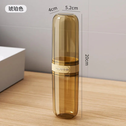 Portable Toothbrush Travel Case-Compact, Clear & Leak-Resistant - AzarTravelGear