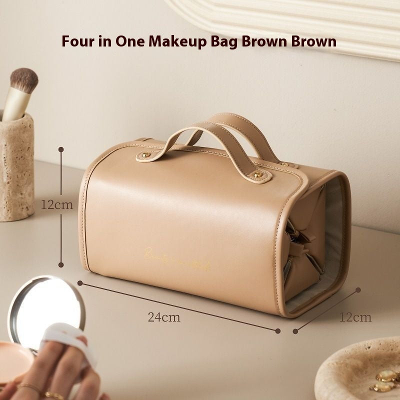 New Folding Cosmetic Bag Large Capacity Portable Handbag Waterproof Travel Storage Washing Bag For Women - AzarTravelGear