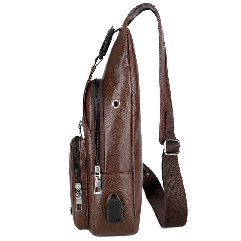 USB Portable Charging Chest Bag Messenger Bag - AzarTravelGear