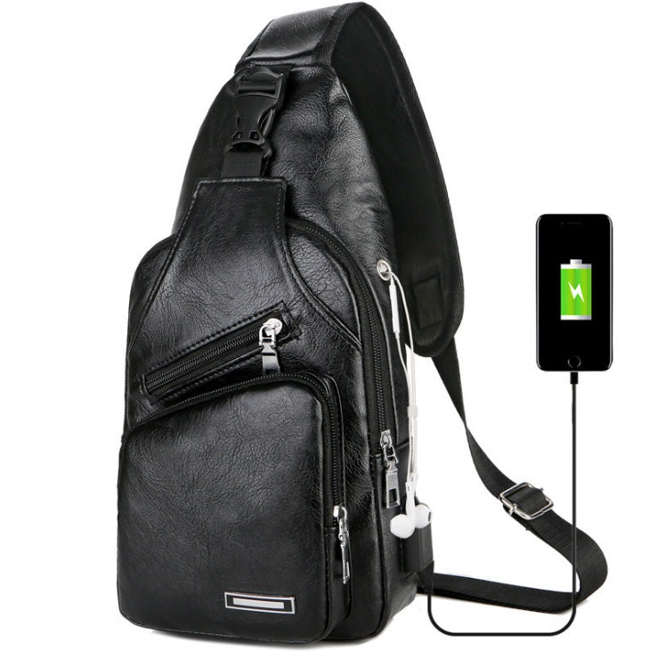 USB Portable Charging Chest Bag Messenger Bag - AzarTravelGear