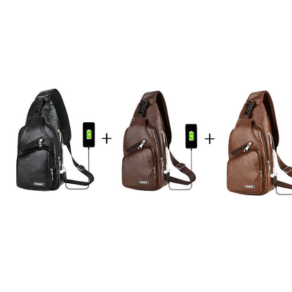 USB Portable Charging Chest Bag Messenger Bag - AzarTravelGear